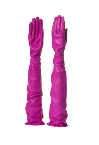 80 cm Herren Autofahrer Lederhandschuhe schulterlang
