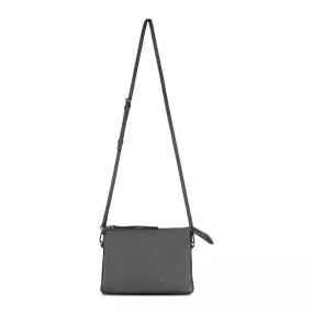   Abro  Umhängetasche Threefold aus Leder Grau  Crossbody Bag 