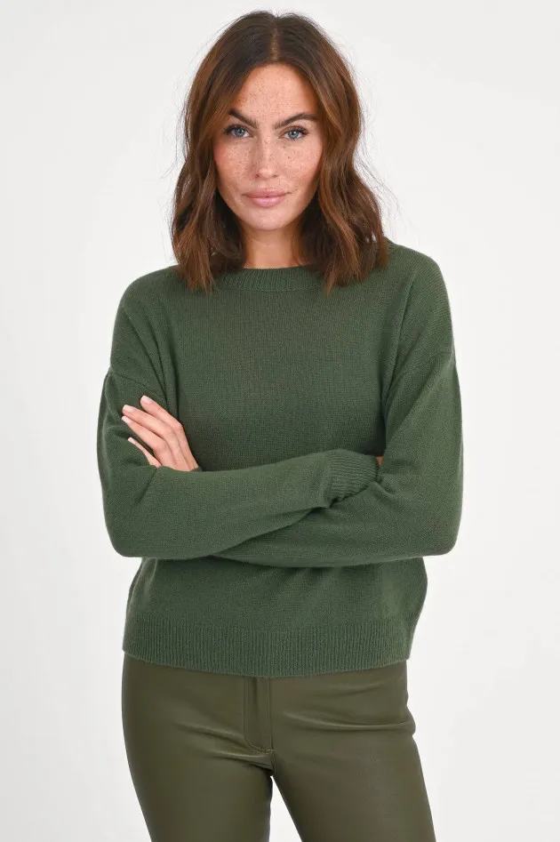 Cashmere Pullover in Oliv