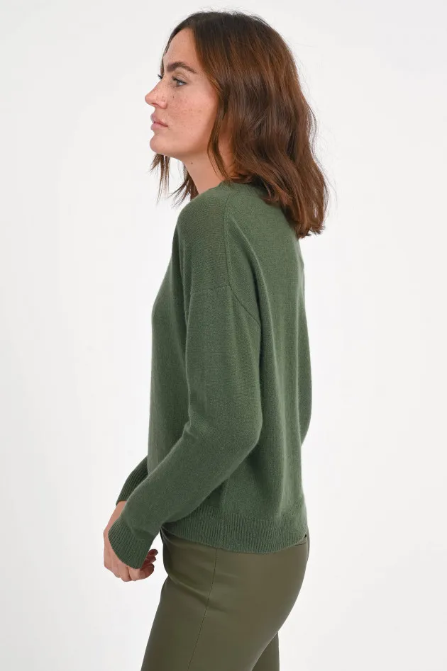 Cashmere Pullover in Oliv