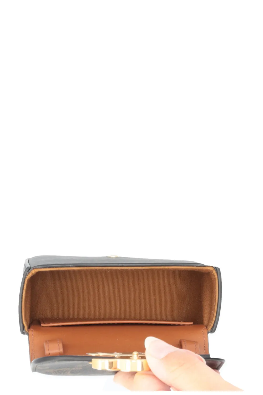 CELINE Mini Claude Bag Triomphe Canvas