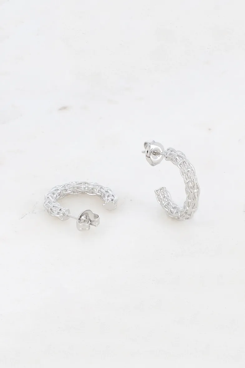Creolen – Ring mit Strickeffekt, 2 cm