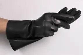 Damen Lederhandschuhe unterarmlang ungefüttert
