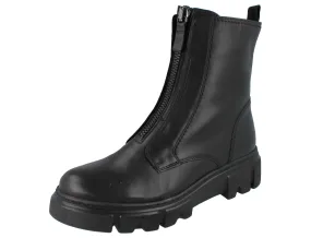 GABOR Damen Stiefelette schwarz altsilber/Foulardcalf Flausch
