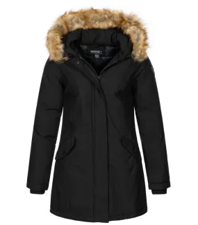 Geographical Norway Damen Winter Mantel mit Kunstfellkragen D-451 Kaufen