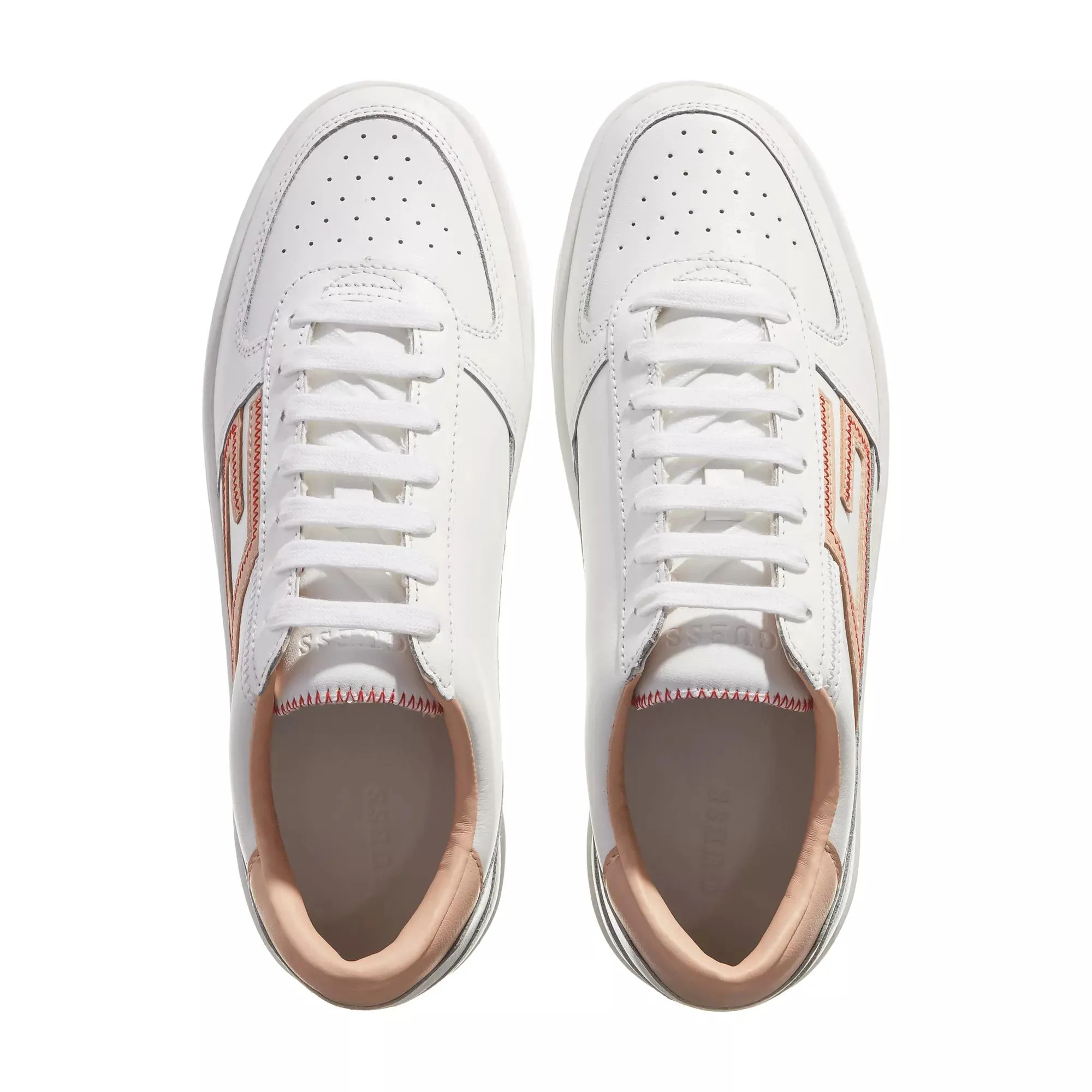   Guess  Silina White/Pink  Low-Top Sneaker 