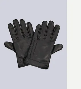 Herren engbers Lederhandschuhe in Schwarz kaufen 35942