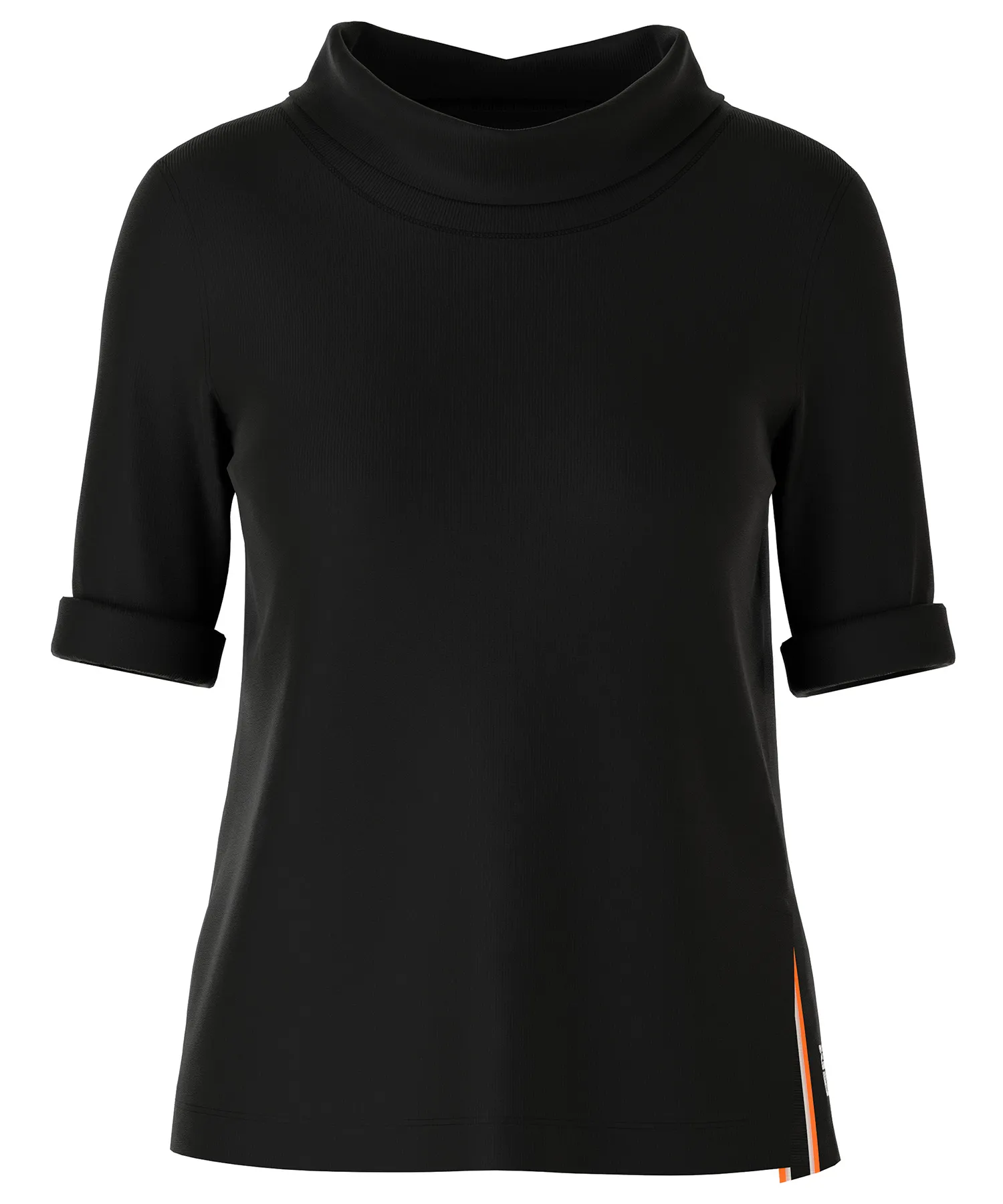 Marc Cain Shirt mit weitem Rollkragenknopf