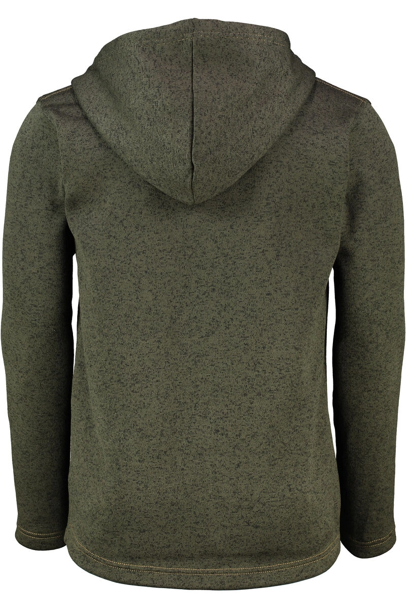 OS TRACHTEN Fleece-Jacke oliv meliert mit Kapuze