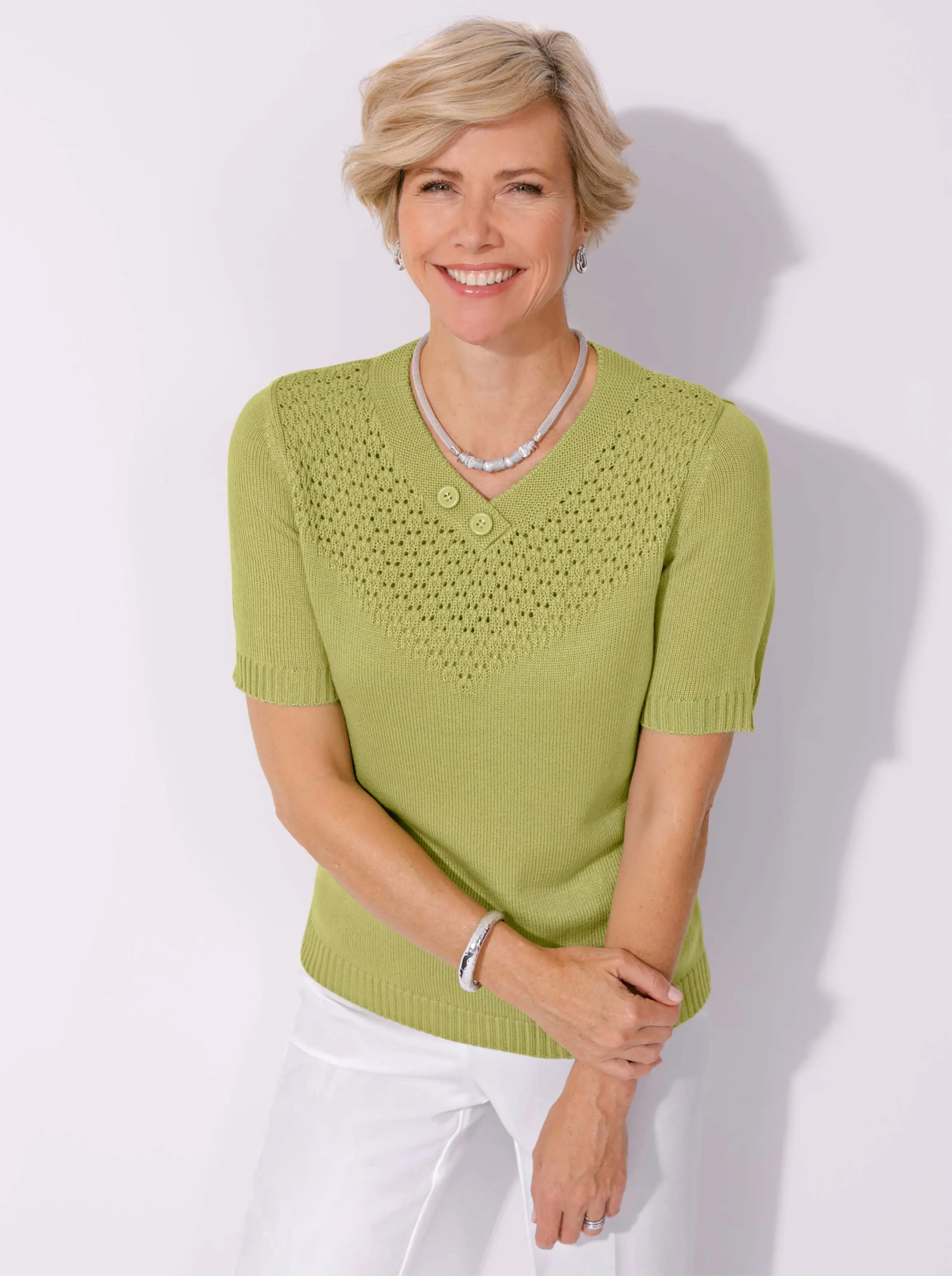 Pullover in lindgrün