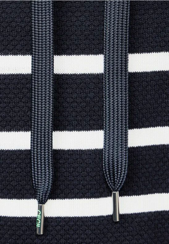 Streifen Struktur Hoodie