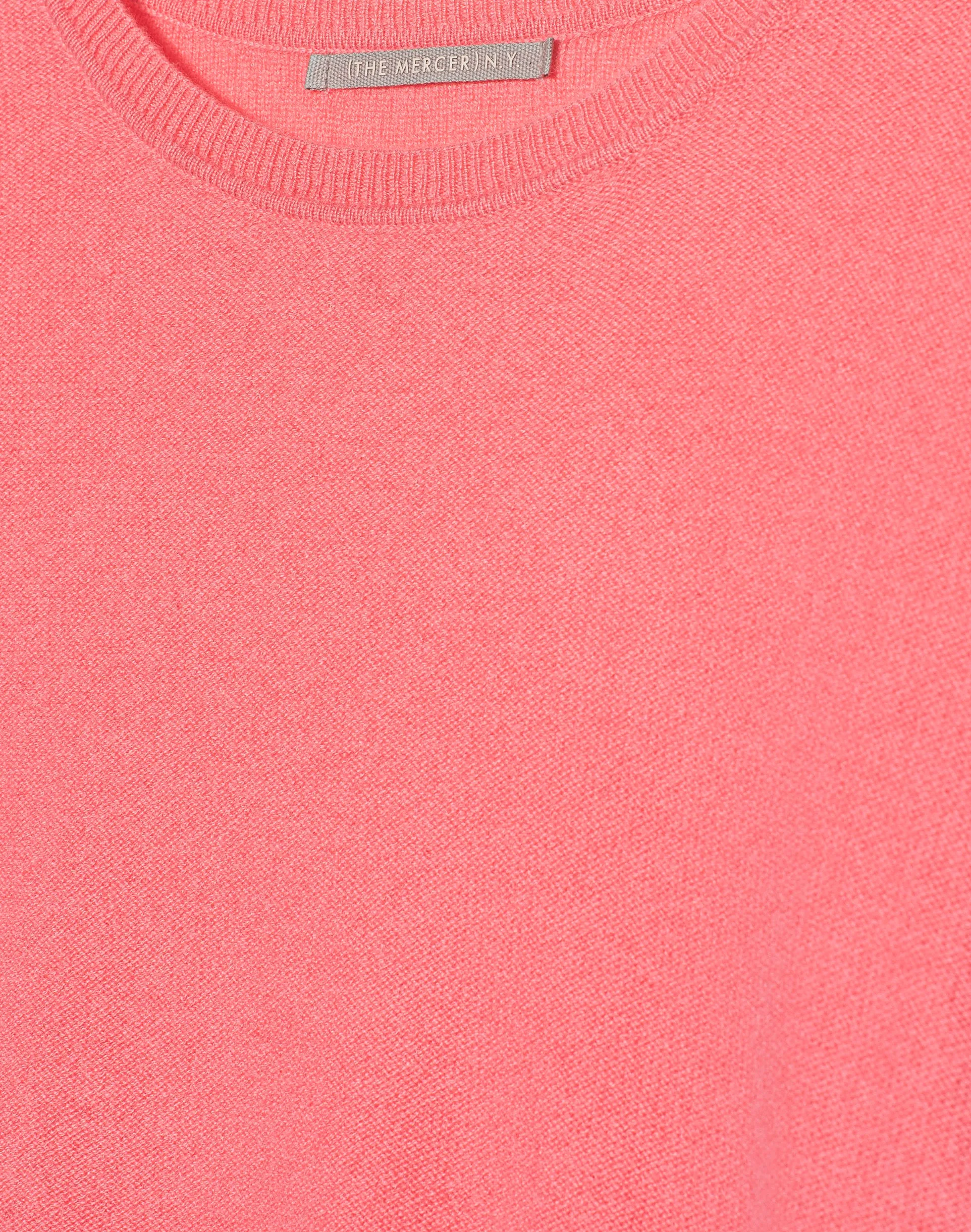 (THE MERCER) N.Y. Marseille Pink Grapefruit // Kaschmirpullover mit Runhalsausschnitt